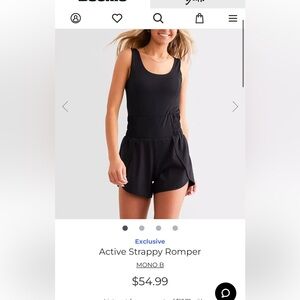 Black Mono b one piece romper. Size Small, new with tags